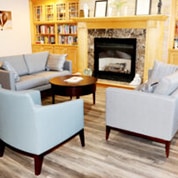 lobby space of cedar valley hospice