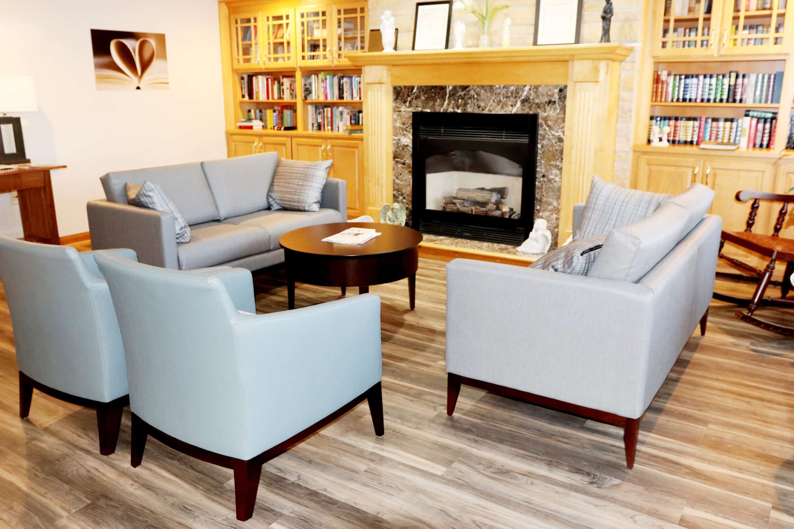 lobby area of cedar valley hospice