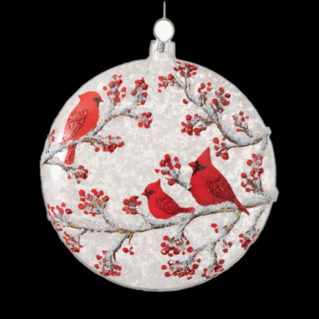 Tree of Love - Painted Cardinal Disc