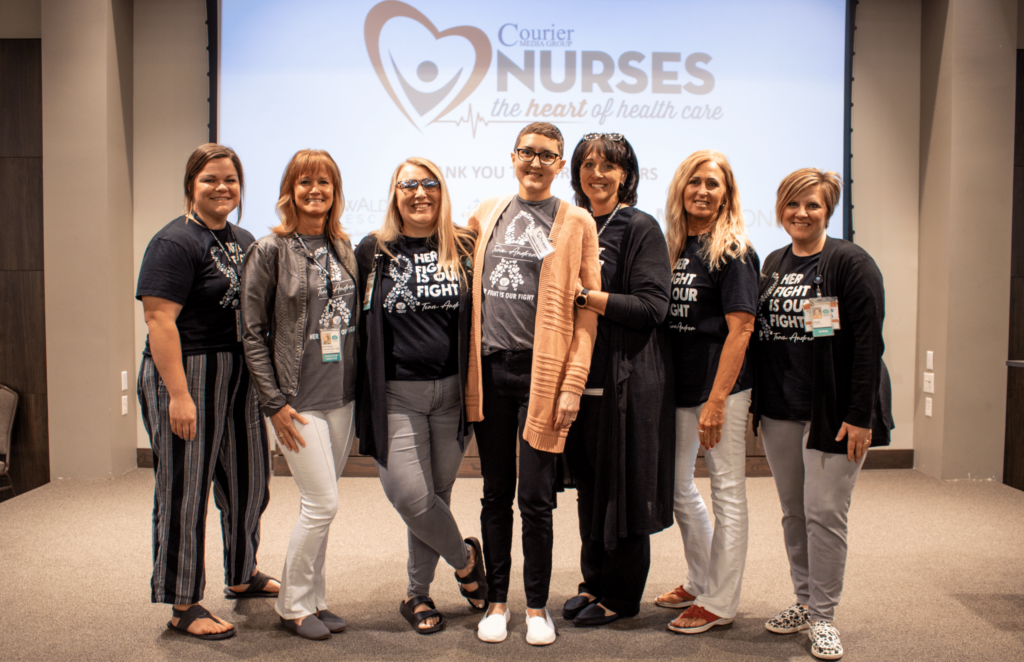 Andrea Burgart with Cedar Valley Hospice staff